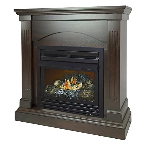 Pleasant Hearth 36 Compact Tobacco Natural Gas Vent Free Fireplace System 20,000 BTU Cover