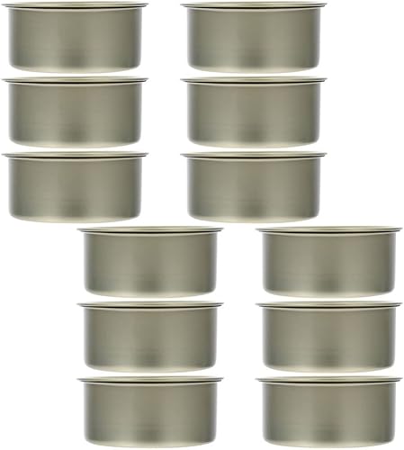 FOMIYES Recipientes de metal para alimentos sellados, latas de galletas, lata vacía, lata autosellable, lata de café, latas de comida para mascotas,