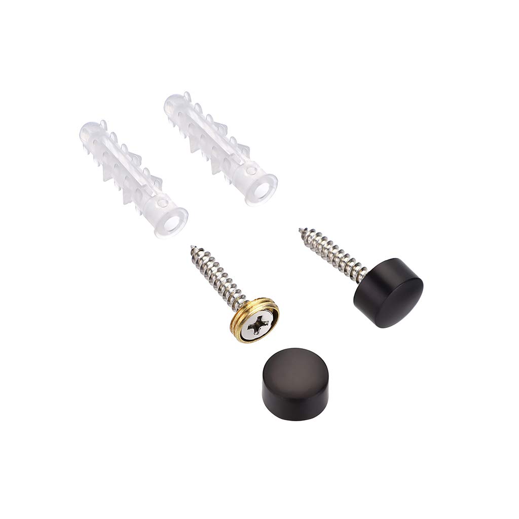 SUMNACON Lot de 2 cintres muraux en acier inoxydable avec bras oscillant, organiseur de rangement robuste pour vêtements, buanderie, chambre à coucher, séchoir à vêtements avec 5 crochets, noir