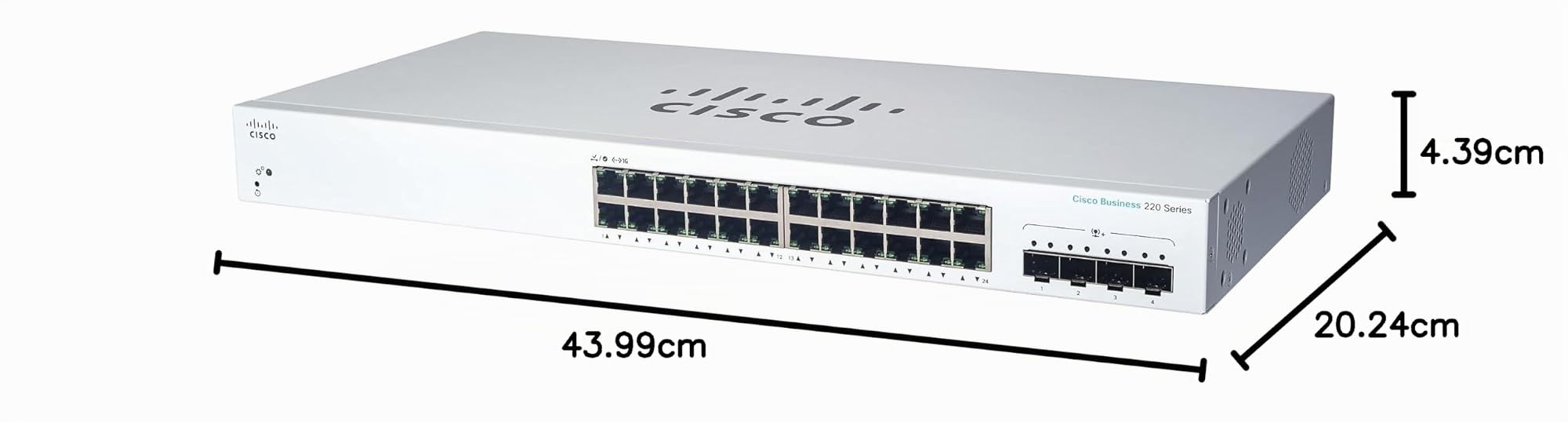 Commutateur Intelligent Cisco Business CBS220-24T-4X | 24 Ports GE | Ports SFP+ 4 x 10G | Garantie matérielle limitée de 3 Ans (CBS220-24T-4X-EU)