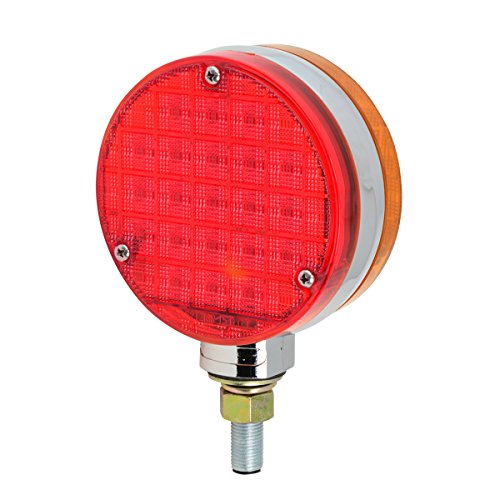 Luz LED peana doble cara ámbar/rojo 4 pulg. para camión miniatura 4