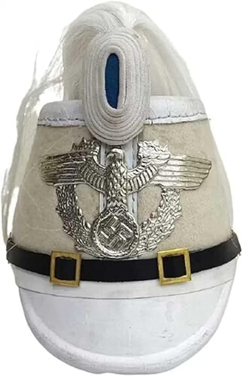 Generic White Leather Prussian Shako Helmet for Officer Ranks of Helmet Vintage-k13
