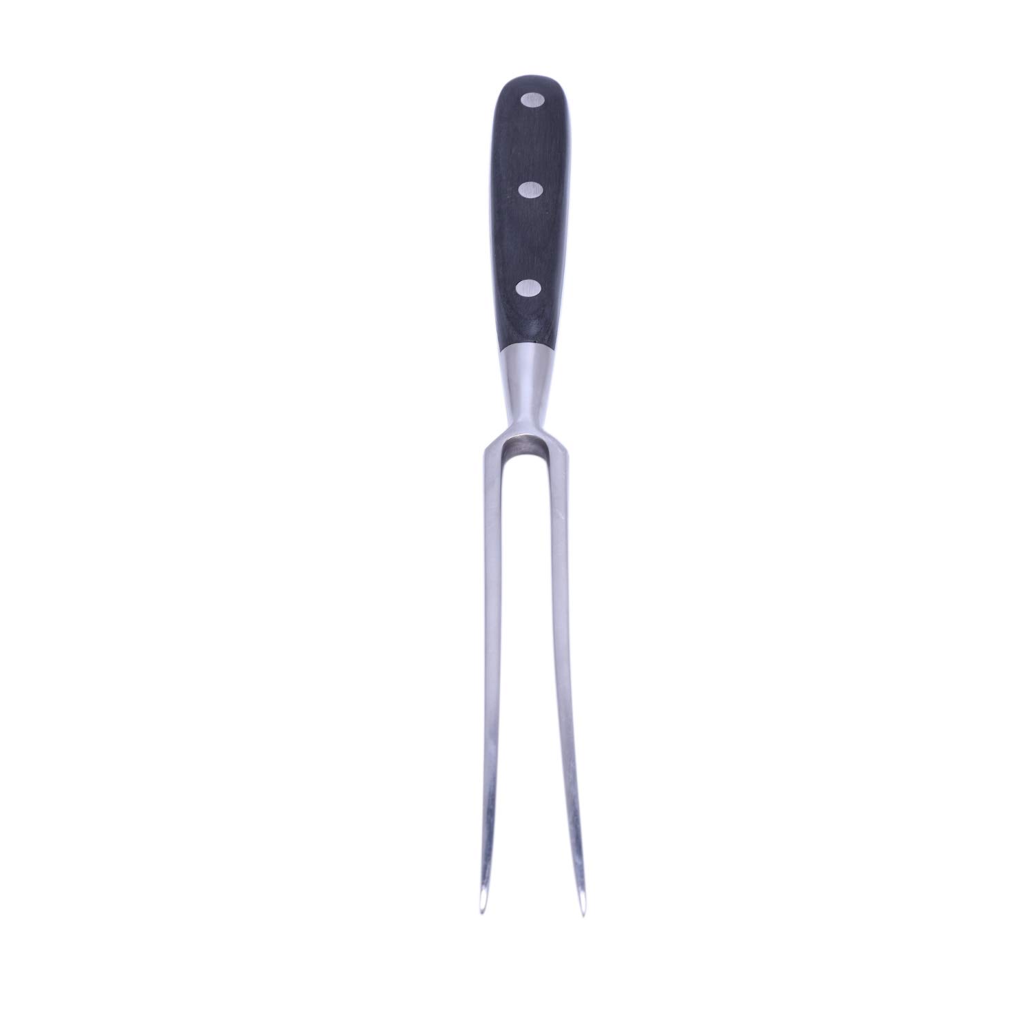 CTRLZS Outdoor Bbq Fork Stainless Steel Barbecue Meat Fork Barbecue Grill Tools Roasting Fish Fork Boiled Meat Fork Steak Fork Bbq Cooking—Black
