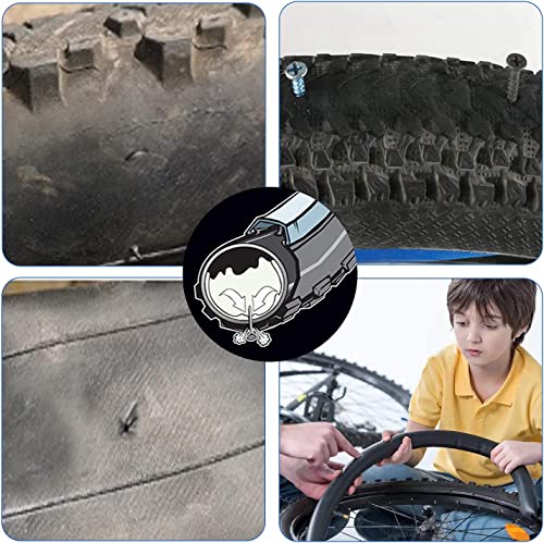 YunSCM 2-PCS 20" Self-Sealing Bike Tubes 20x1.75/2.125 AV32mm Schrader Vavle Super Automatic Repair Self-Sealing Puncture Resistant Compatible with 20x1.75/2.125 Inch Tyre Bicycle Tubes - Image 4