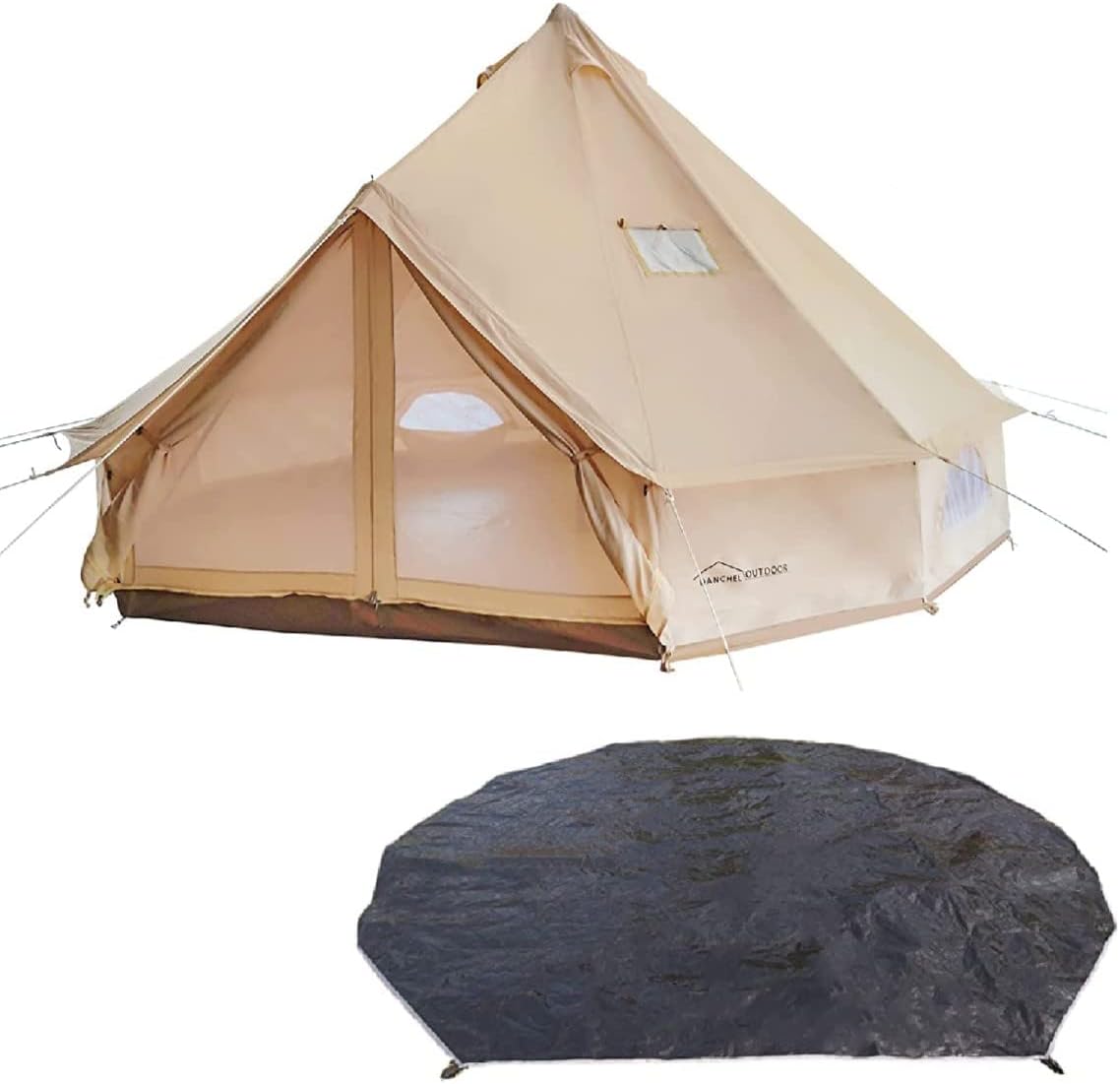 DANCHEL OUTDOOR 2 Stove Jacks Canvas Yurt Tents with