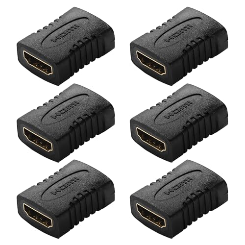 KUOQIY 6 Pièces Coupleur HDMI, Adaptateur HDMI Femelle vers Femelle, Couplage HDMI Adaptateur...