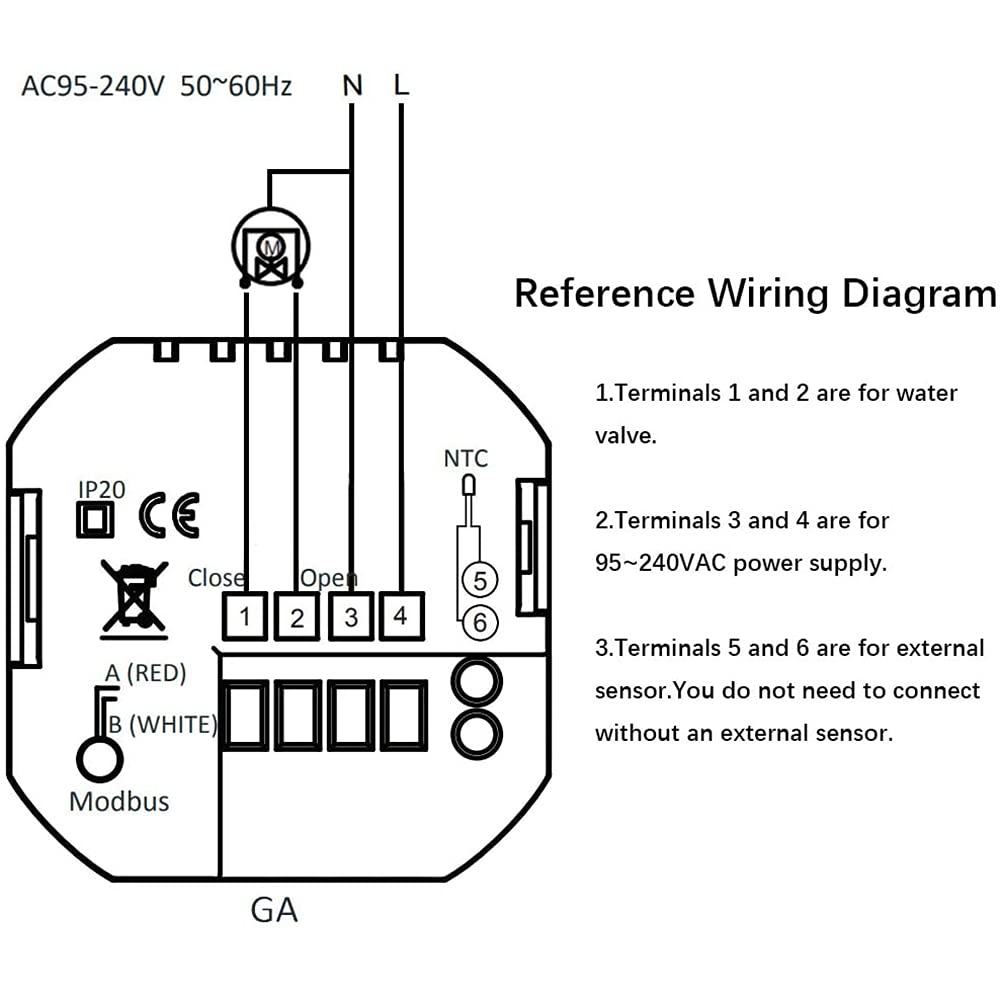 Serise 003 WIFI Termostato Compatibile con Riscaldamento dell'acqua Controllo della programmazione cellulare Lavora con Alexa, Google Home (Riscaldamento dell'acqua, Bianco (WIFI))