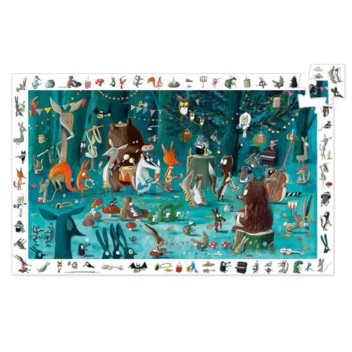DJECO Puzzle Carton L'Orchestre (35 Pièces) - Dès 3 Ans - Développe Compétences d'Observation -...