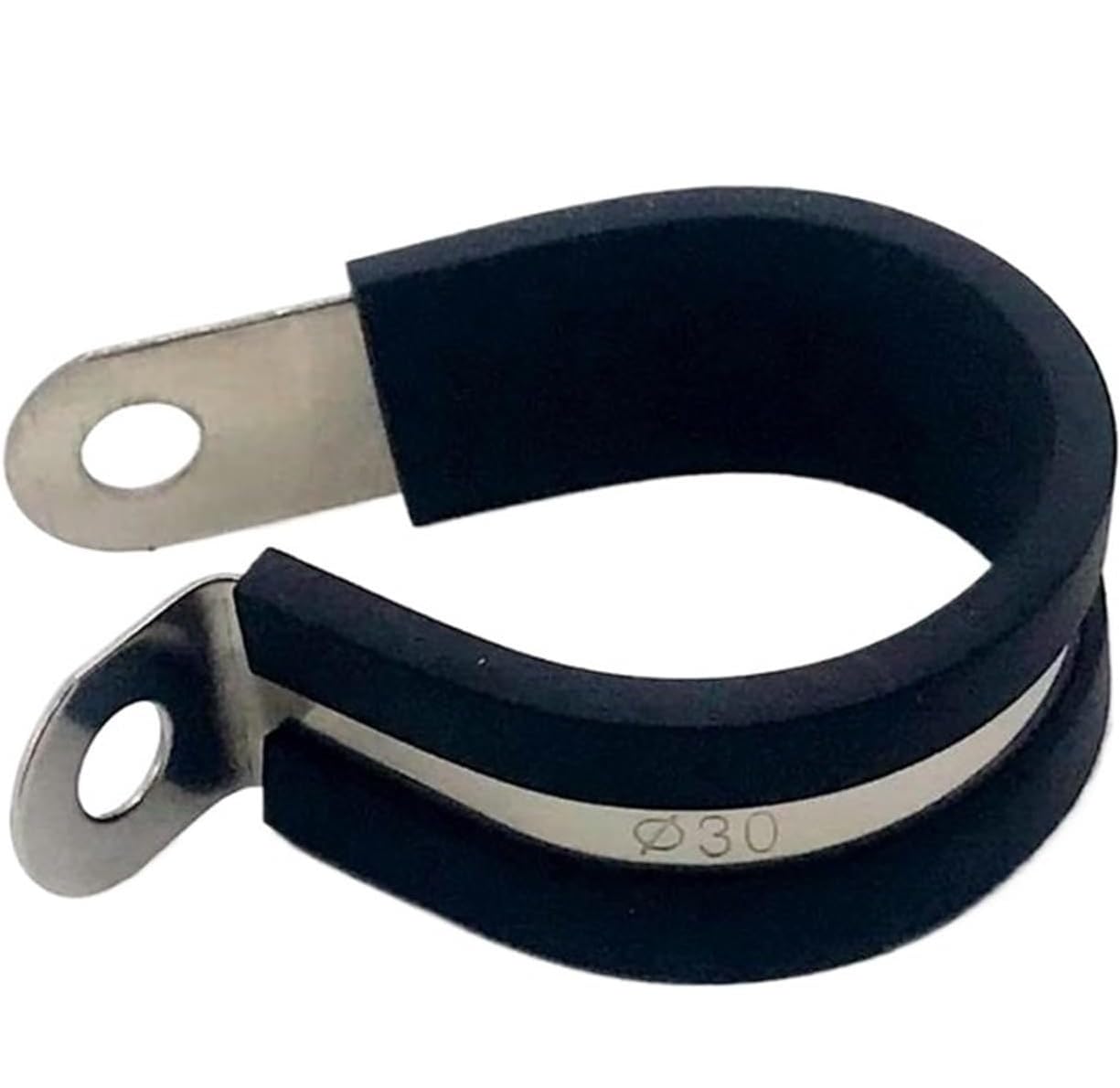 10Pcs 6-45MM Stainless Steel Rubber Lined P Clips - Durable Cable Mounting Hose Pipe Clamps(10mm)