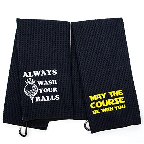 Acebirdie Golf Towel Always Wash Your Balls (2pcs (May+Always))