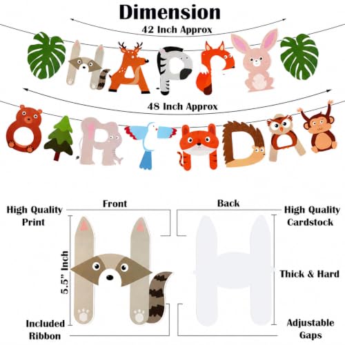 Image of Jungle Safari Birthday Party Decoration Kit, Pack of 46 pcs