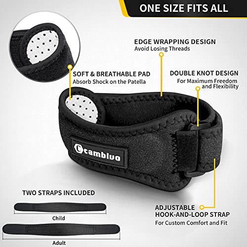 Knee Braces for Knee Pain and Support - 2 Pack for Active Individuals