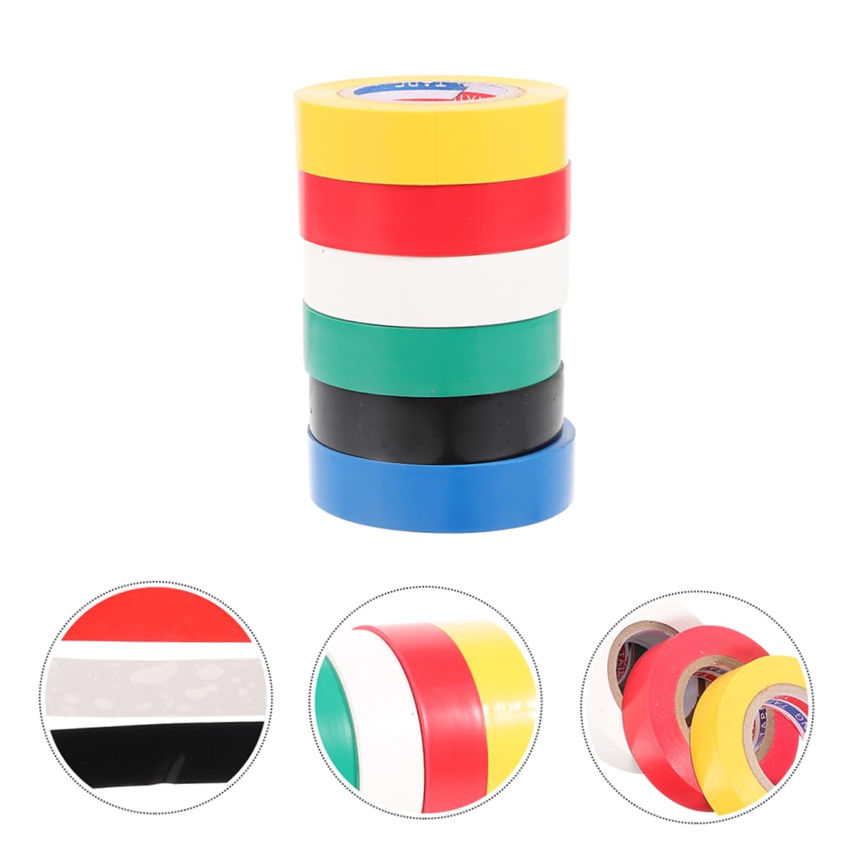 Cabilock 12rollos Cinta Aislante Eléctrica De Pvc De Colores Cinta Eléctrica Opaca Para Uso Profesional Exteriores