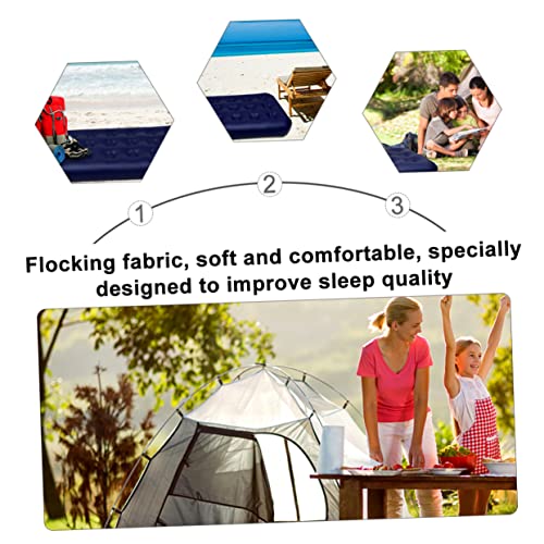 Matelas de camping simple autogonflant confortable matelas gonflable PVC floqué