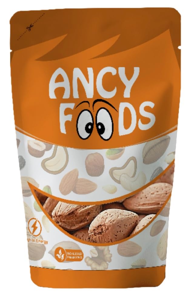 Image of Ancy Kagazi Badam 500 Grams (250 Grams X 2) - Thin Shell Almonds | Packed with Protein, Fiber, and Vitamins | Badam with Shell- Easy to Crack, Supports Brain Health and Boosts Energy - Great Snack Option for Office, School, or Fitness Enthusiasts