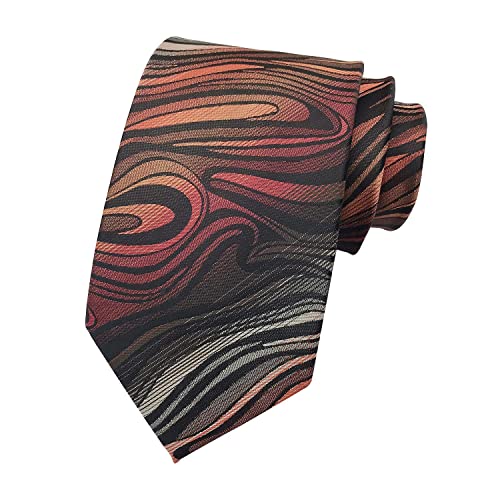 GUSLESON Fashion Striped Ties For Wedding Mens Silk Necktie (0786-19)