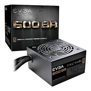 EVGA 600 BR, 80+ Bronze 600W, 3 anos de garantia, fonte de alimentação 100-BR-0600-K1