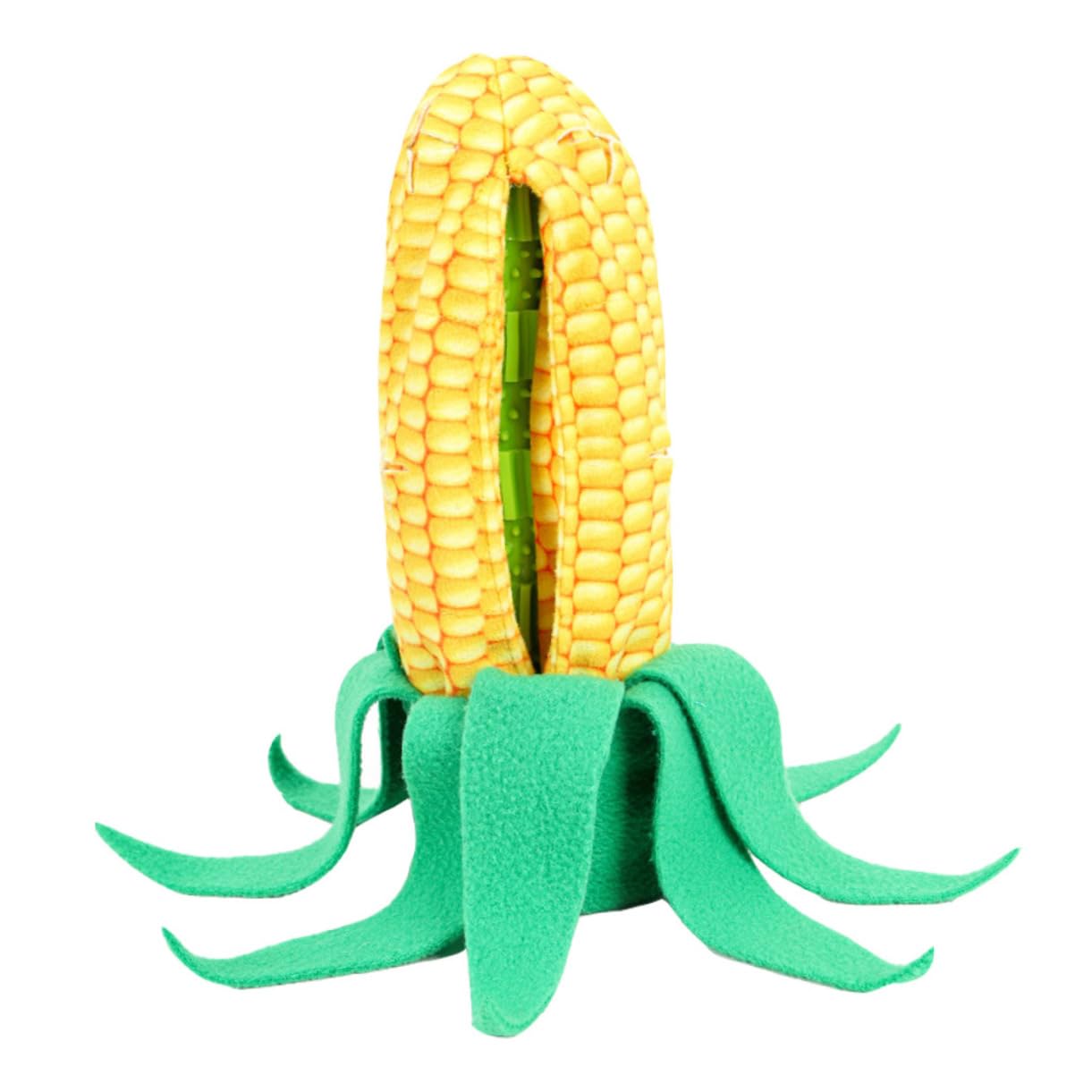 Angoily 3ensembles Jouet pour Chiens Forme De Maïs Jouet Alimentation Molar Rod Et Accessoire De Formation Interactif pour Chiens Et Chiots Et Polaire Doux