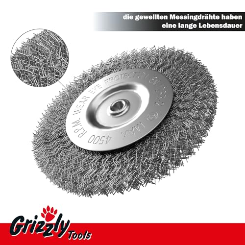Fugenbürste Metall Ersatzbürste Metallbürste | 2-teiliges Unkrautbürsten-Set für Grizzly Tools Fugenbürste EFB 400 401 402 403 404 | passend für AFB 18 Li AFB 18 Lion AFB 1810 Lion Set