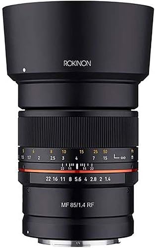 ROKINON Lente telefoto de alta velocidad F1.4 de 3.346in para cámaras Canon R sin espejo