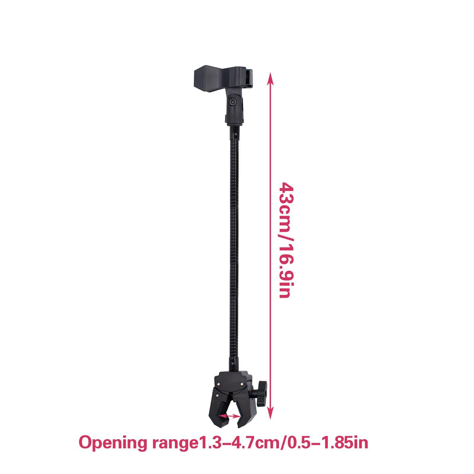 Mikrofon Arm Ständer Mikrofonständer Tisch 30cm Verstellbarer Schwanenhals Mikrofonarm mit Microphone Clip Mikrofonhalter für Radiostudios Podcast Gaming