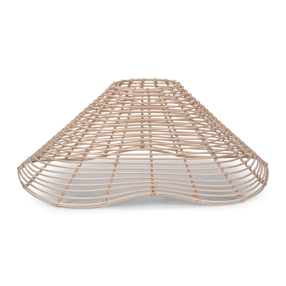 Harlow Natural Wavy Rattan Pendant Ceiling Lamp Light Shade - ValueLights