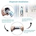 MECO UV Toothbrush Holder, Toothpaste Dispenser + 5 Toothbrush Sterilizer Holder Wall Mounted with Sticker for Women Kids Baby Bathroom