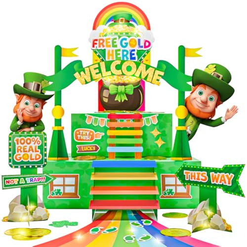 ATJATJ 92-Piece Leprechaun Trap Kit for Kids, Complete St. Patrick’s Day DIY Craft Activity, How...
