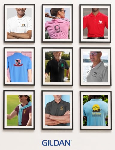 Gildan Custom Polo Shirts - Polo personalizado de manga corta para golf unisex adulto - Agrega tu imagen, texto o foto miniatura 3