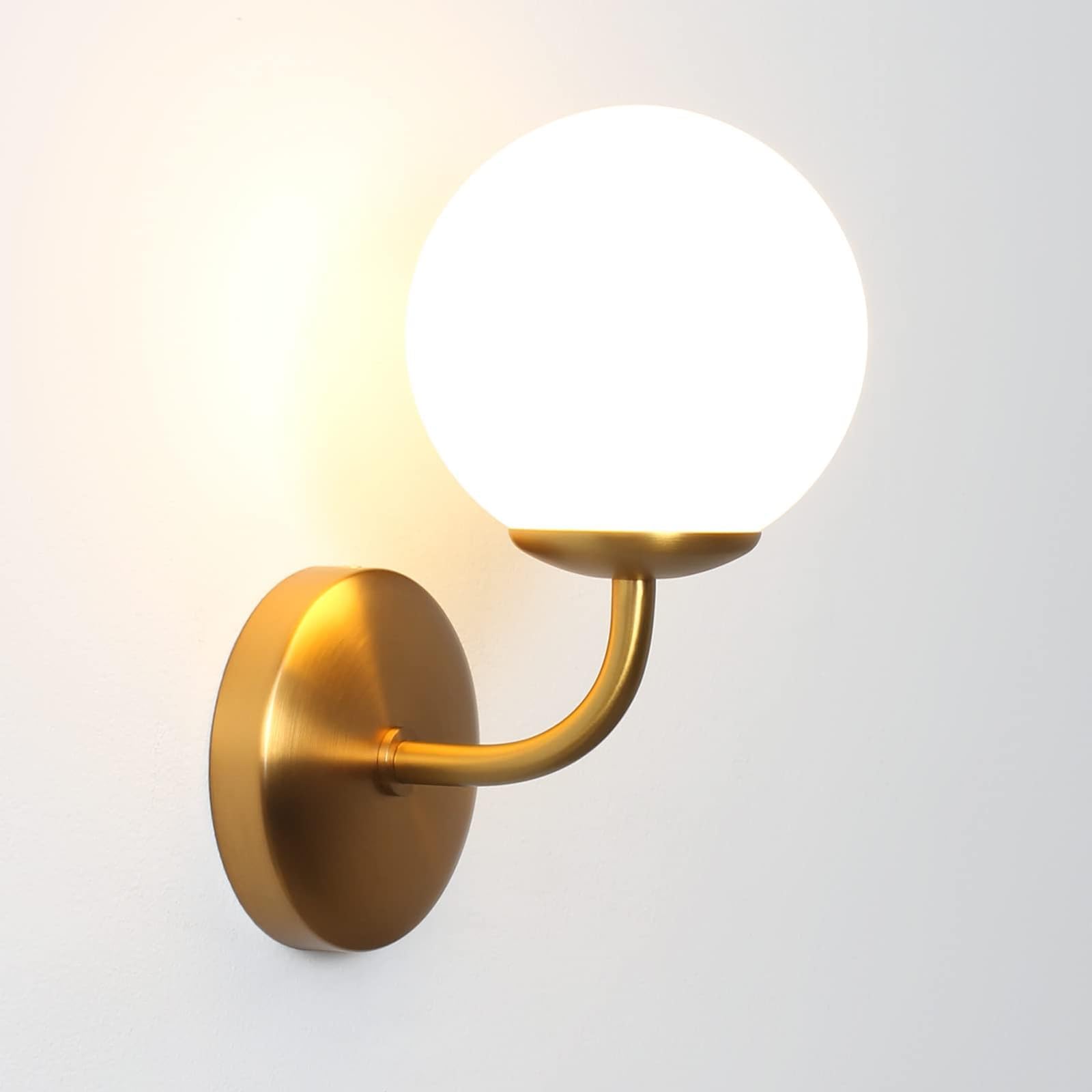 KRUIHAN Gold Globe Wall Lights Indoor E27 Light Fitting Bulbs NOT Included