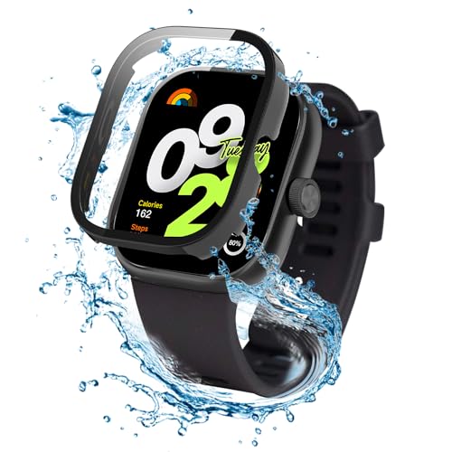 Redmi Watch 4 �p �J�o�[ �P�[�X �A�b�v���E�H�b�`�ی�J�o�[ �K���X�t�B���� ��̌^ �h�� �h�o �t�B���� �ی�t�B�����yHUKWIMO�z 3D�S�ʕی� �w��h�~ HD�����ߗ� ���ɋ��� �C�A�[�� �ɔ� �������� ���˒ጸ �X�N���[���v���e�N