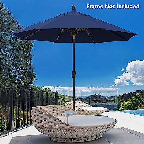 blue oaqua outdoor patio umbrella replacement canvas 9 FT Poly Canopy - 8 Ribs Crafted from OEKO Formosa Covers Cantilever Umbrella Replacement