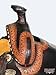 HILASON Dark Brown 17 in Western Horse Saddle American Leather Ranch Roping | Hand Tooled Wade & for Horses