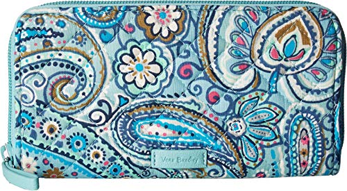 Vera Bradley Iconic RFID Georgia Wallet in Daisy Dot Paisley Signature Cotton