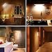 Motion Sensor Closet Lights, MOSTON 10 LED Cordless Under Cabinet Lighting with Built-in Rechargeable Battery, Stick-on Anywhere Magnetic Night Lamp for Cupboard Cabinet Kitchen Stairs,3 Pack