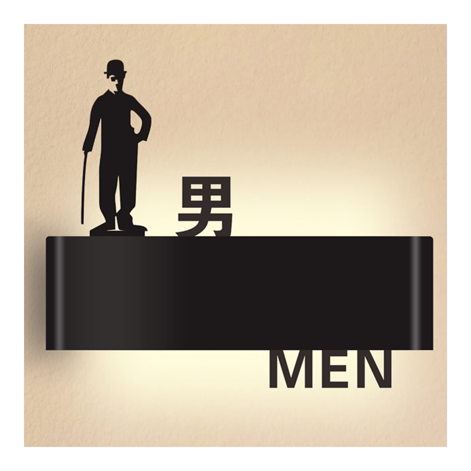 VNVFJKLO restroom sign, Men's and Women's Bathroom Sign, Restroom Signs for Business, LED Display for In Public Places Cafe Bar(H)