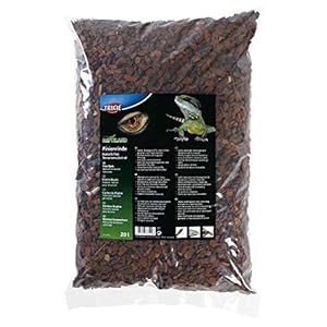 TRIXIE Pijnboomschors terrariumsubstraat ideaal voor slangen en tropische reptielen – 20 liter – antibacterieel – ontstoft en hoge hitte – vochtopslag – zonder chemische toevoegingen – 76142