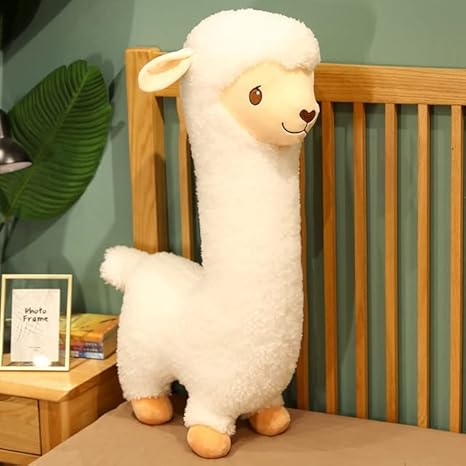 JOZIP Juguete de Peluche de Alpaca, Almohada de Felpa de Alpaca Bonita, Almohada para Dormir, Juguete de Peluche, niña bebé 1 85cm