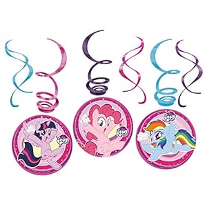 Amscan 9902519 My Little Pony Decoratieve spiralen, 6 stuks, kinderverjaardag, hangende decoratie