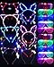 Honoson 20 Pcs Glow in The Dark Party Supplies, 10 Pcs LED Light up Glasses 5 Pcs LED Cat Ear Headband 5 Pcs Rabbit Ear Headband, 5 Colors Mardi Gras Sunglasses Neon Party Favors Kids Adults