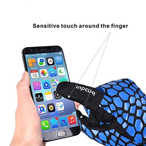 image for LANNIU Ski Gloves, Winter Glove Men Waterproof, 3-Finger Mittens Winte