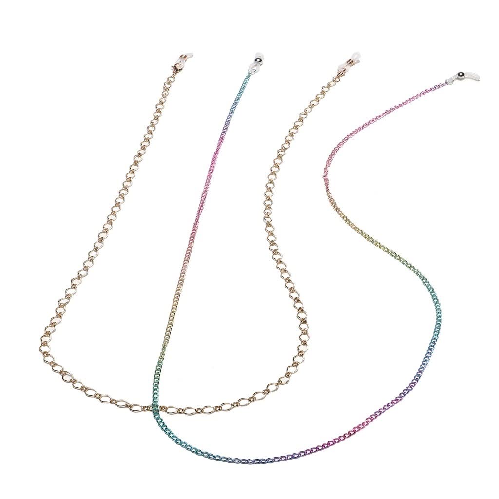 Zweiteiliges Set Brillenkette Buntes Gold Brillenseil (D Talla ?nica)