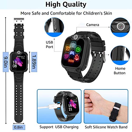 OUTAD Kids Smart Watch Phone for 3-12 Years Old Boys Girls Toddlers, Smart Watches for Children with Calling, SOS, SD Card, Fun Games, Camera, Timer, Alarm, Child Birthday Gifts Educational Toys