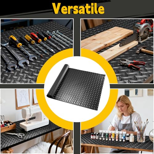 Image of Workbench Mat 70.87 inch x 23.62 inch Work Bench Pad, 2mm Non-Slip Steel Plate Tool Station for Painting, Woodworking, Crafting, DIY Building (70.87 inch x 23.62)