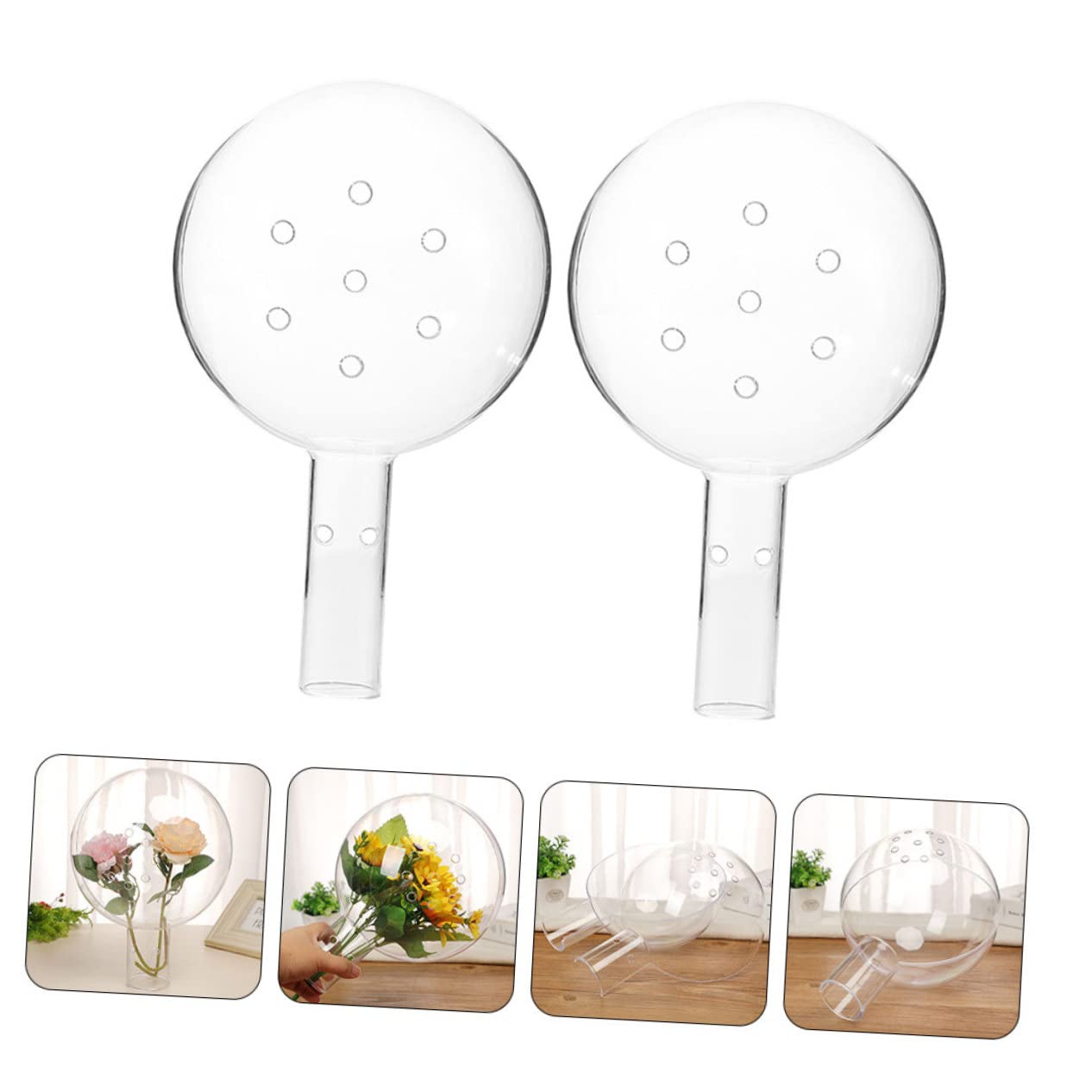 Abaodam 4pezzi Sphere Decorativa per Fiori Fai da Te Bubble per Bouquet per Matrimoni Natale e Feste di Compleanno
