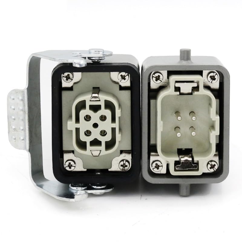 HDC-HE-004-Ⅵ Rectangular Heavy Duty Connector 4 Core Butt Industrial Waterproof Socket 500V 16A