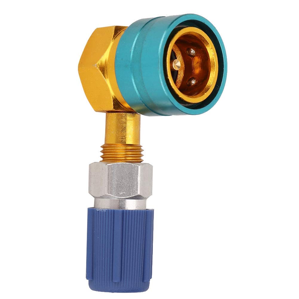 EVGATSAUTO Akcesoria do klimatyzacji samochodowej, R1234YF do R134A Adapter szybkozłącza bocznego niskiego napięcia do większości samochodów europejskich i amerykańskich
