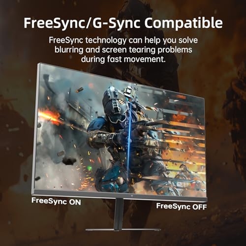 Image of KTC 24 Inch 180Hz Gaming Monitor, 2K QHD Fast IPS PC Gaming Monitor, 1440p 1ms Computer Monitor 144Hz, G-Sync and FreeSync Compatibility, HDR Support, HDMI Displayport, VESA, Q24T09