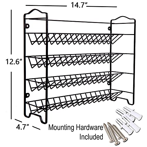 Swommoly Spice Rack Organizer With 32 Empty Square Glass Spice Jars, 386 White Spice Labels With Chalk Marker And Funnel Complete Set, Seasoning Organizer For Countertop, Cabinet Or Wall Mount #TOP5