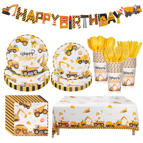 KesaPlan 170 Pcs Construction Themed Party Supplies, Construction...